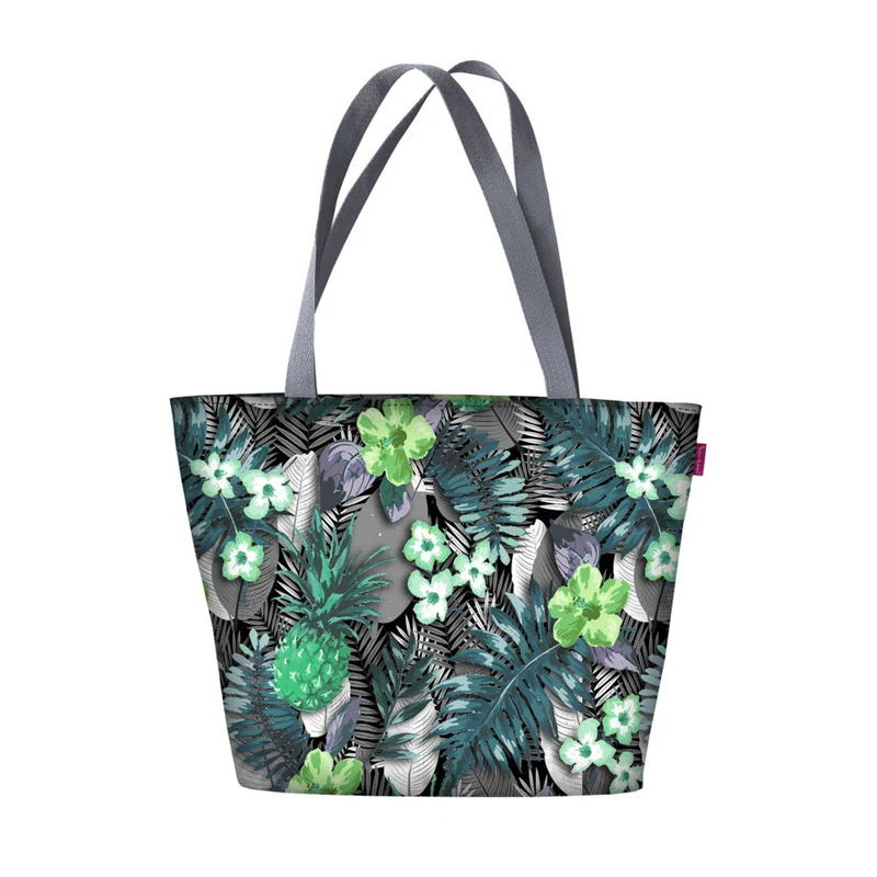 Borsa a tracolla Bertoni, cerniera, resistente alle intemperie, stampa durevole, motivo Lambada Green