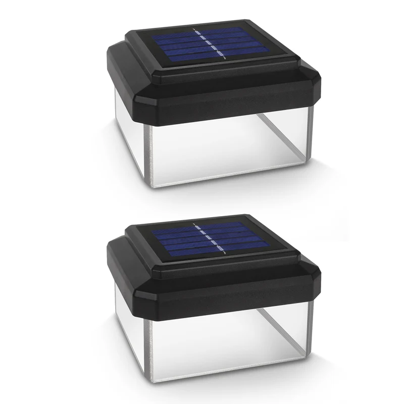 2x GreenBlue luce solare a LED, 100x100mm, copertura per palo, GB128