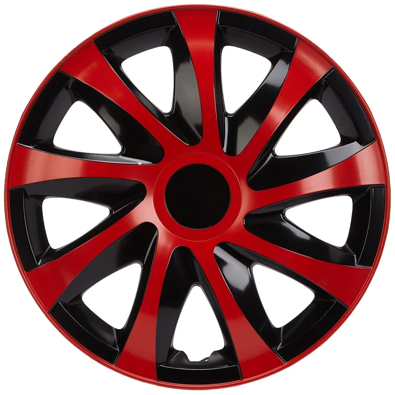 NRM DRACO 15" coprimozzo universale rosso/nero 4 pezzi