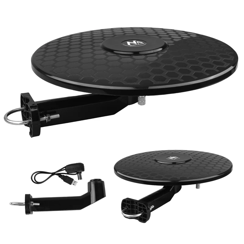 Antenna omnidirezionale Maclean DVB-T/T2 HEVC, attiva, standard, USB 5V, MCTV-102