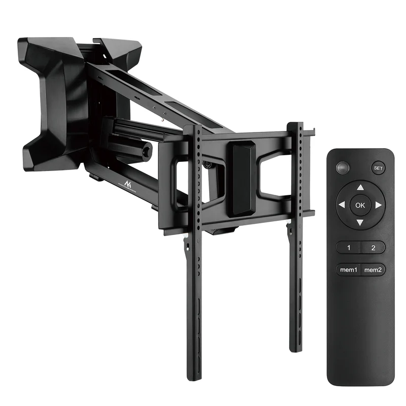 Maclean MC-891 Staffa elettrica per TV a parete Telecomando incluso Regolazione dell'altezza Montaggio sopra il caminetto 37-70" max. VESA 600x400 fino a 35kg
