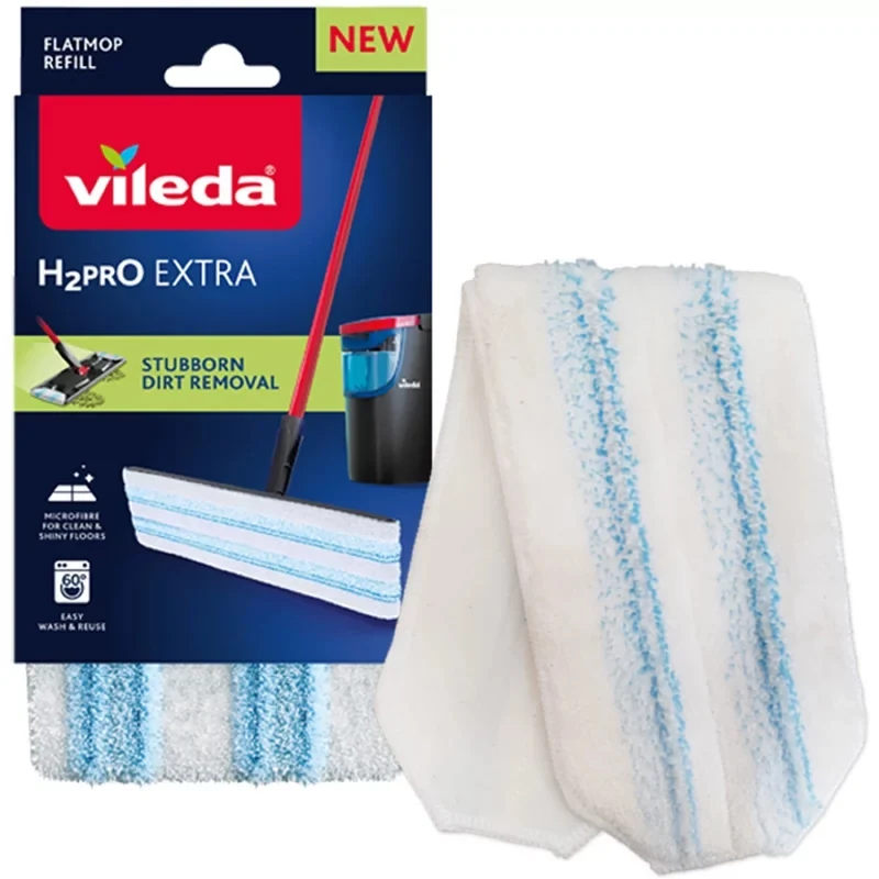 Inserto per mop piatto Vileda H2prO, microfibra, lavabile in lavatrice, 175786