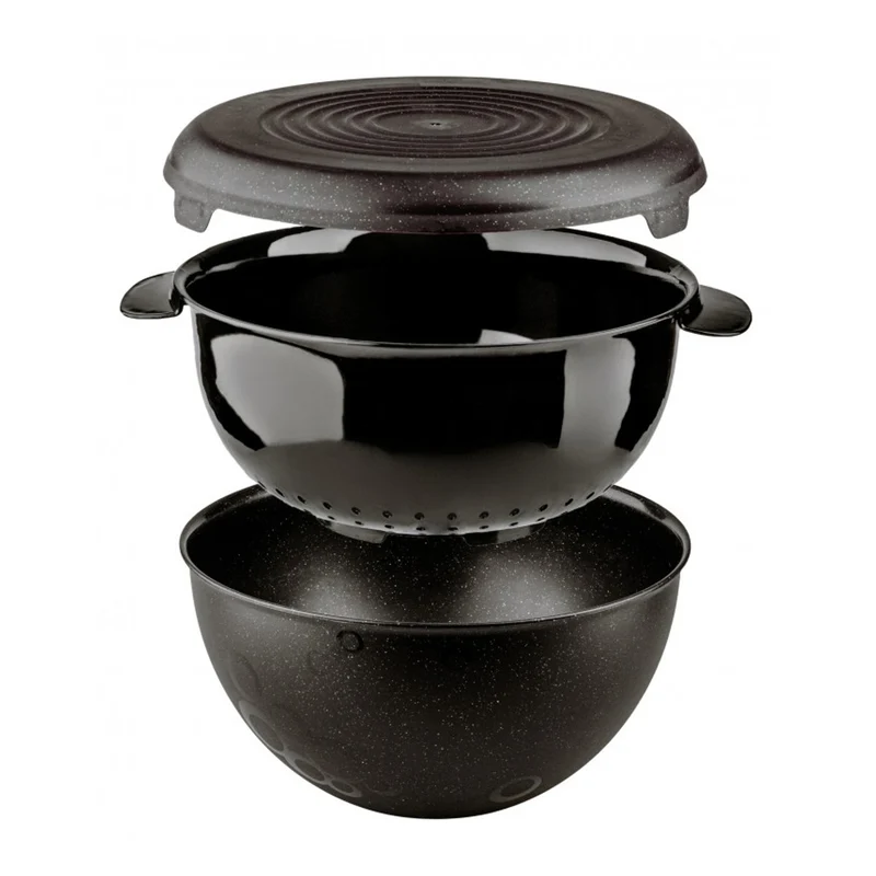 Set Pratic: colino, ciotola, coperchio, capacità 3l, nero cosmo, 10072199