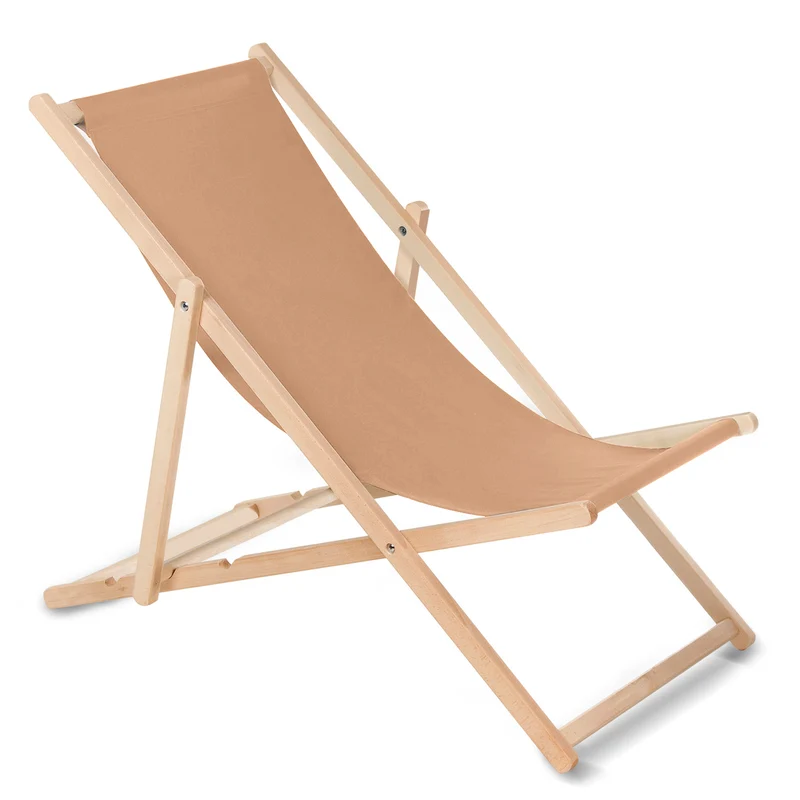 GreenBlue GB183 lettino pieghevole in faggio classico cappuccino
