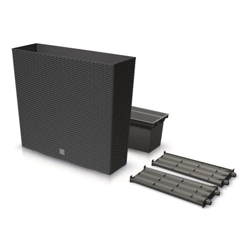 Prosperplast Rato Case T Fioriera con inserto DRC800T-S433 - Flower box colore antracite