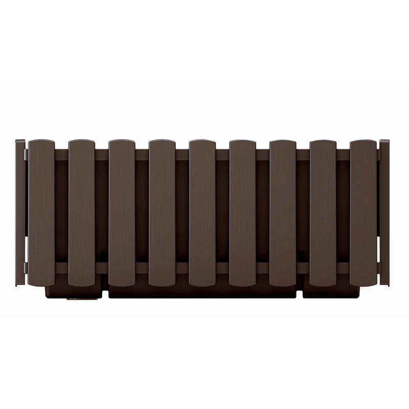 Prosperplast Boardee Fencycase fioriera per balcone balconiera vasoper interni ed esterni 38 cm marrone