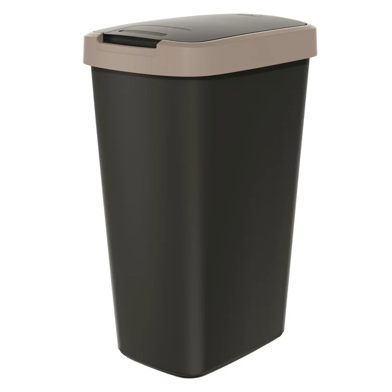 Keden COMPACTA Q Cestino per rifiuti con sportello - marrone chiaro 45l