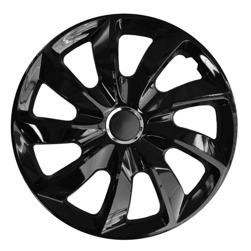 Coprimozzi universali 16" NRM STIG nero laccato a pressione 4 pezzi