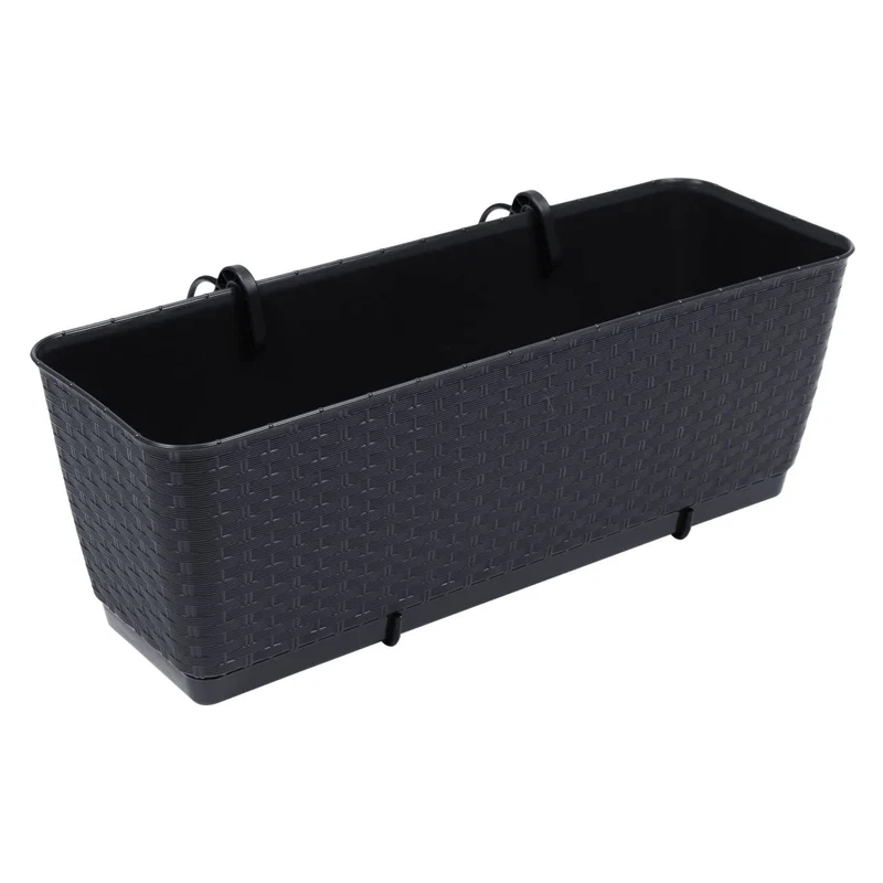 Fioriera in rattan con ganci Ratolla DRL500PW antracite