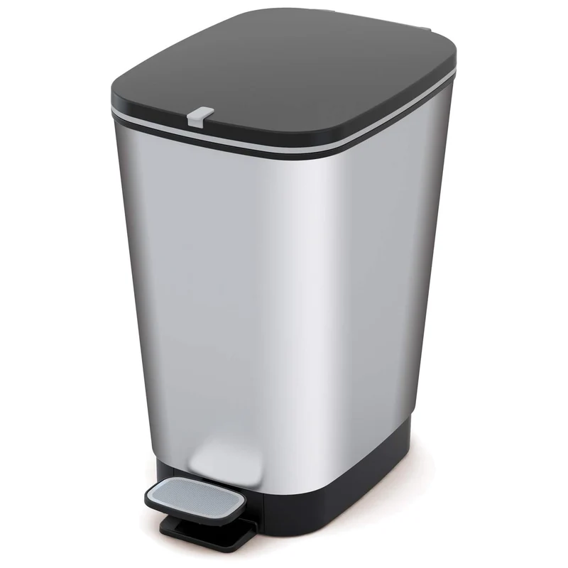 Cestino Kis Chic , con pedale, guarnizione in gomma, metallizzato, 50 litri,