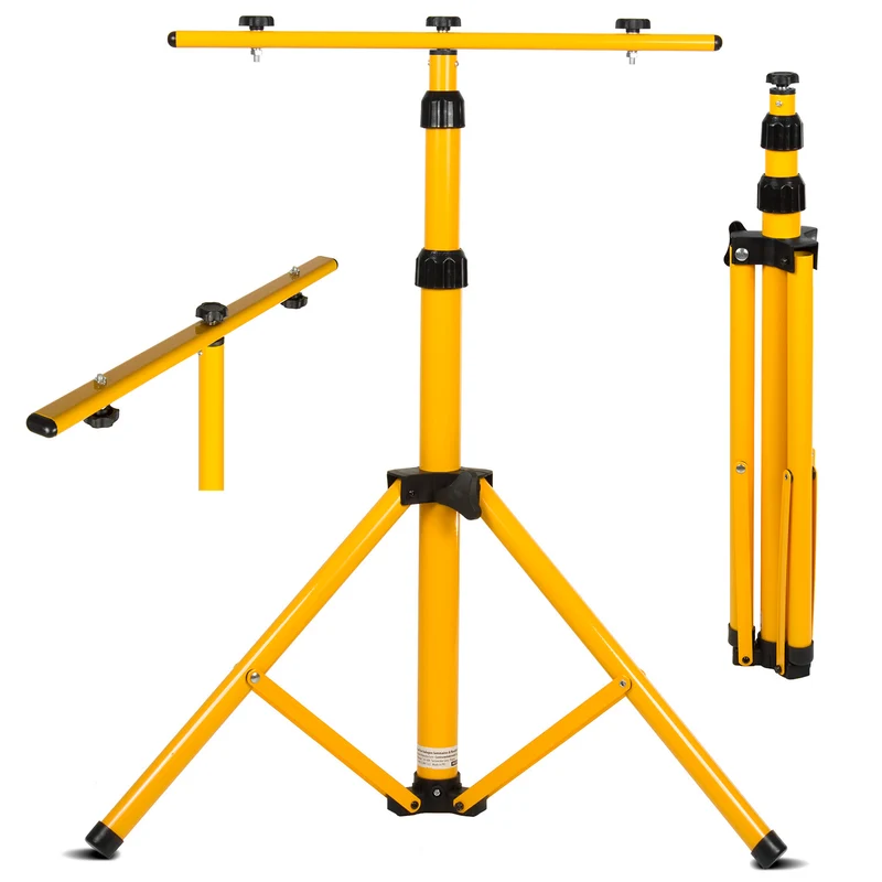 Maclean MCE583 treppiede stand per riflettori sorgenti luminose faro da costruzione luce da lavoro supporto treppiede telescopio 62-150 cm acciaio regolabile in altezza