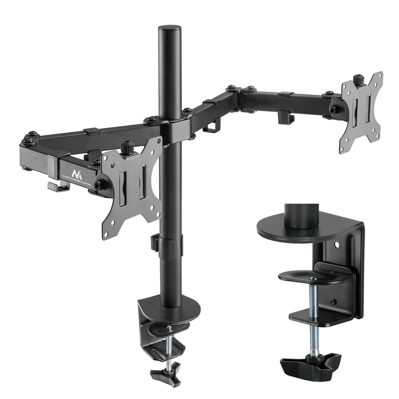 STAFFA DA SCRIVANIA PER 2 MONITOR LED LCD MACLEAN 17-32 '' MC-884