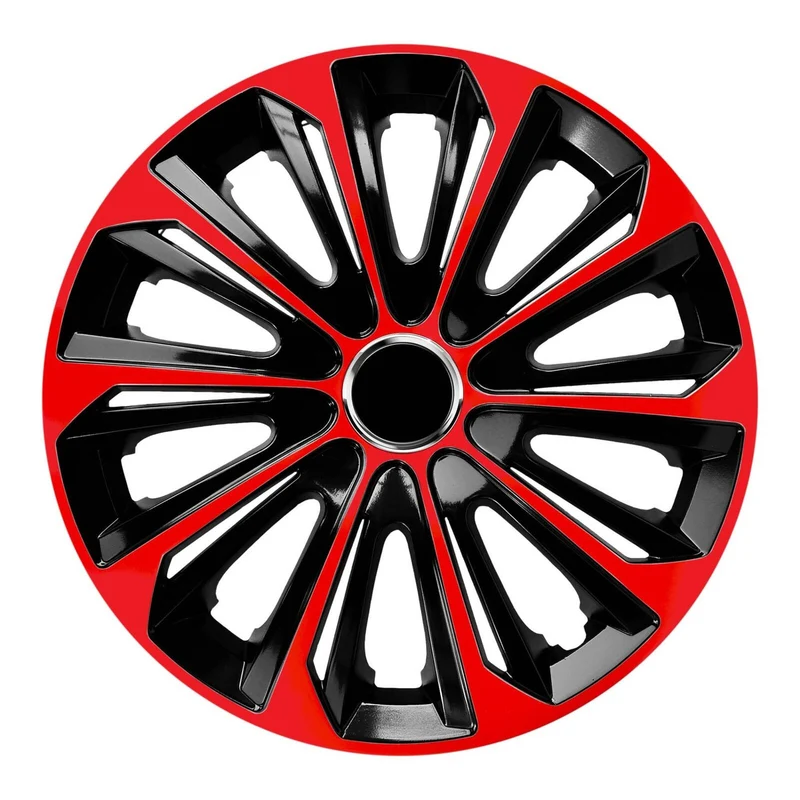 NRM EXTRA STRONG RED BLACK 15'' coprimozzi rosso-nero 4 pezzi