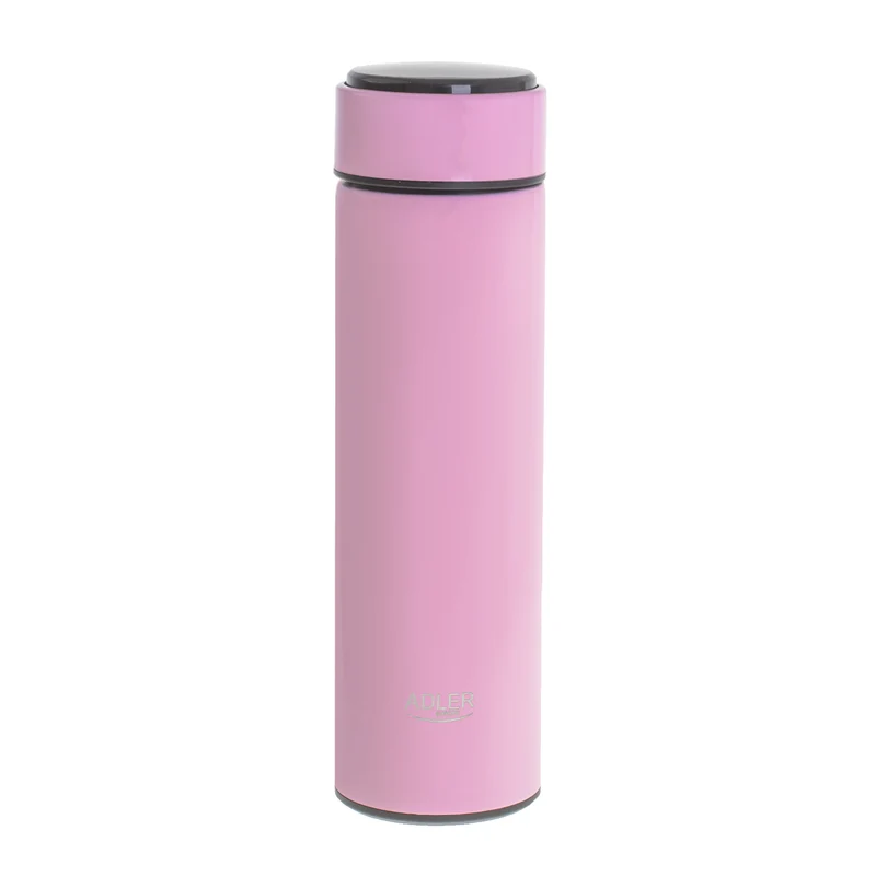 Thermos Adler, display touchscreen LED, capacità 473 ml, colore rosa, AD 4506