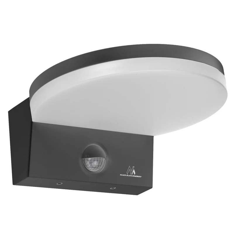 Lampada LED Maclean con sensore creouscolare, sensore di movimento PIR, nero, 15W, IP65, 1560lm, bianco neutro (4000K) MCE344 GR