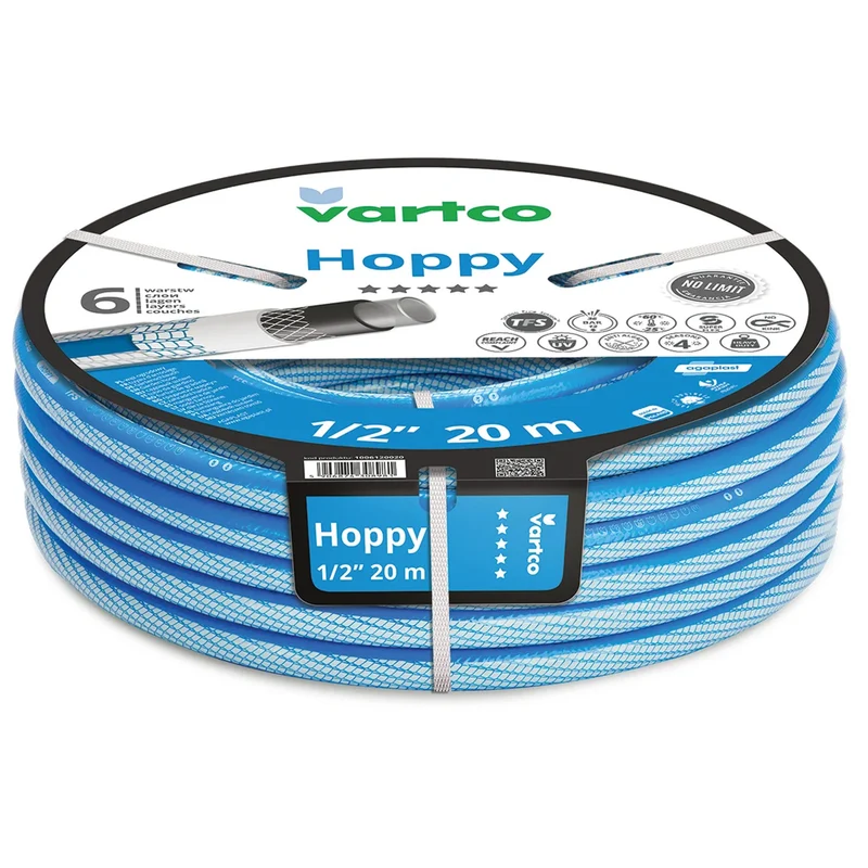 Tubo dell'acqua a 6 strati Tubo dell'acqua potabile Tubo dell'alimento Anti Twist Tubo del giardino Annaffiatura del giardino Tubo flessibile flessibile resistente ai raggi UV 36 Bar 1/2" 20m