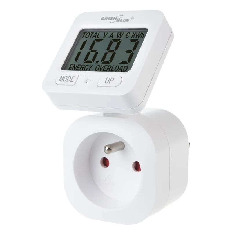 Contatore di energia GreenBlue, wattmetro, 16A, max. 3680W, memoria secondaria, GB615 E
