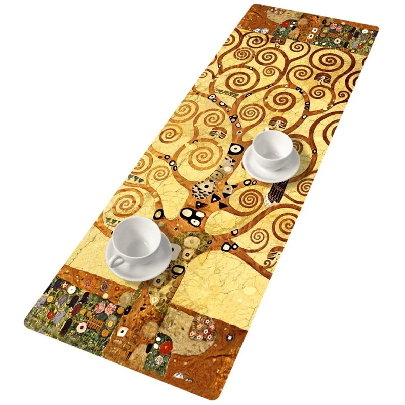 Tovaglia da tavolo Centrotavola Bertoni,Runner in feltro, 115x40cm, motivo: Artdeco