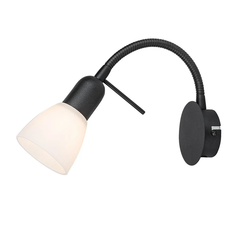 Lampada da parete Rabalux, spot, attacco E14, IP20, nero, Soma