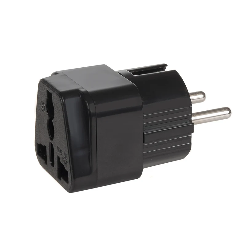 Adattatore presa UK spina universale europea nera Maclean MCE155