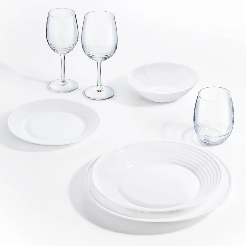 Servizio da tavola LUMINARC Harena bianco 18 pezzi per 6 persone