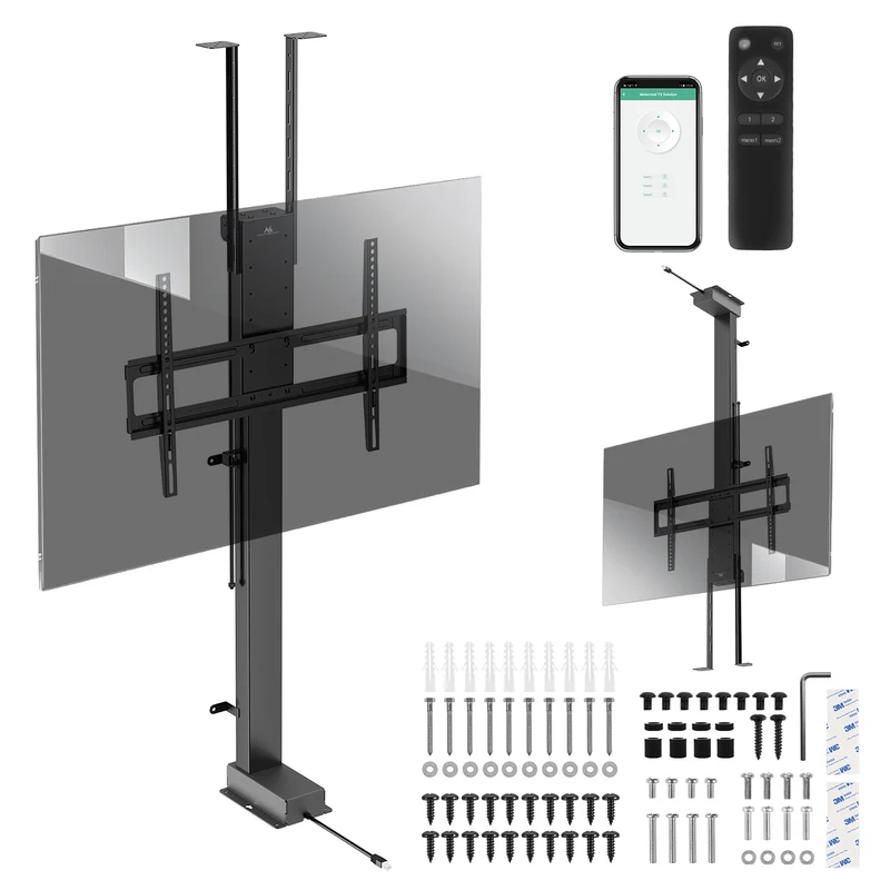 Grip elettrico a soffitto e a pavimento, Maclean estraibile, 43''-88'', VESA 600x400, max 60kg, 100-240V AC, 50/60Hz