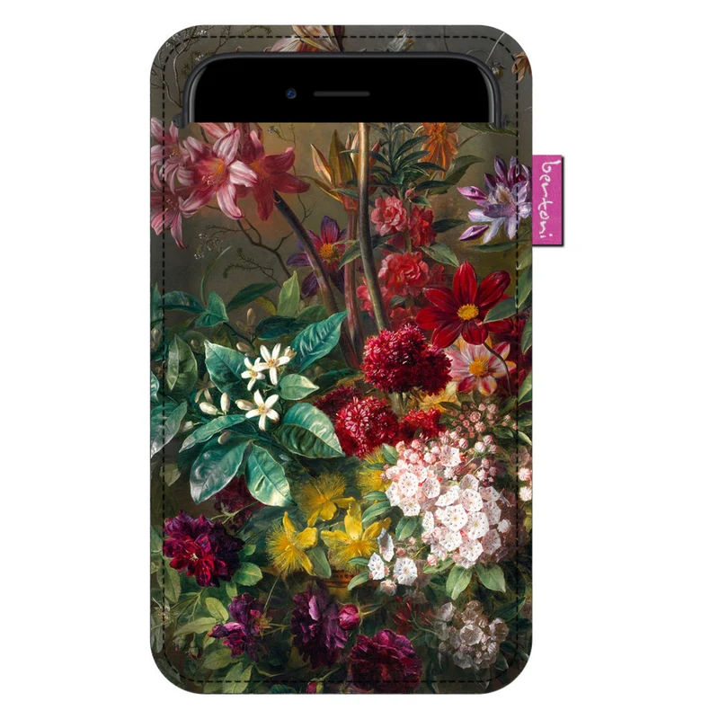 Bertoni Custodia smartphone Bertoni, Case in feltro ecologico, 105x195 mm, fantasia Bouquet, EE0026