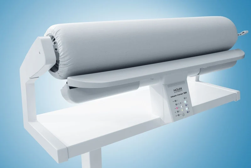 Stiratrice a Rullo Professionale STIRO 580 Mangano HOLEK 88cm Pfaff con Vapore, 5 Programmi, Pedale, Salvaspazio per Casa, B&B, Hotel, Lavanderie
