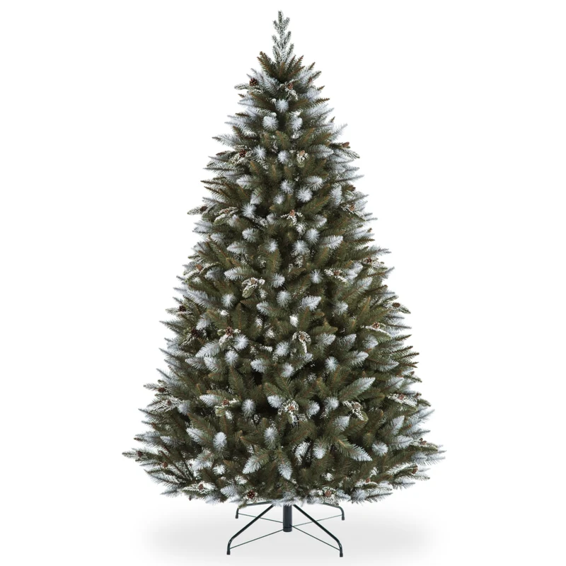 Albero di Natale in PVC Premium Abete innevato con rami in PE 250 cm