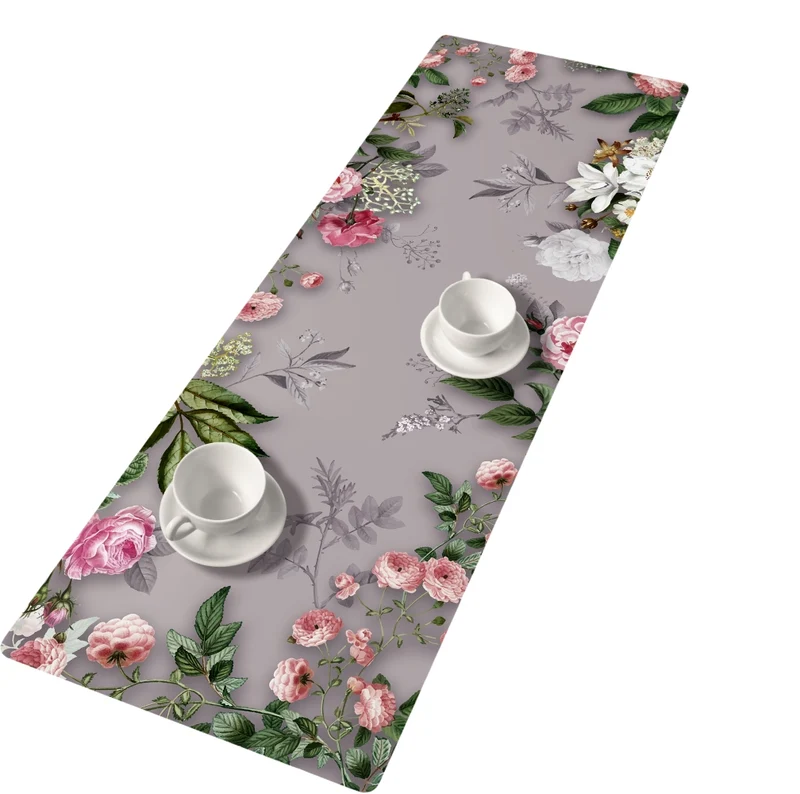 Tovaglia da tavolo Nastro da tavolo in feltro con decorazione Easy Care 95 x 33 cm Melanie Grey