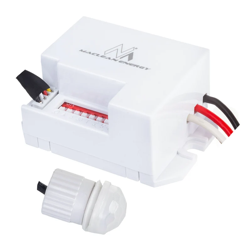 Rilevatore di movimento PIR Maclean, con sensore esterno, 12-24V DC, 360°, MCE32 V