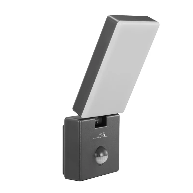 Maclean Lampada a LED con sensore movimento e crepuscolare 10W IP65 800lm 4000K, grigio. MCE516 GR