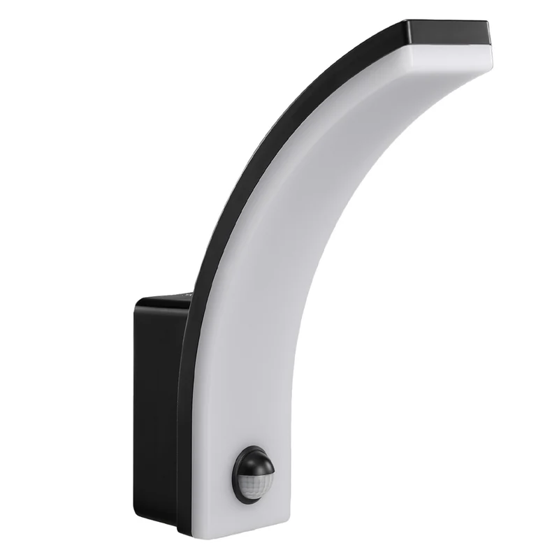 Maclean 20W Lampada a LED con sensore movimento e crepuscolareIP65 2000lm 4000K nero, MCE512 B
