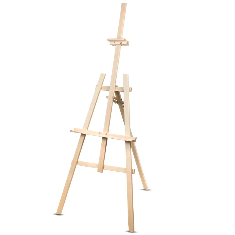 WOODOK Cavalletto da pittura 150 cm in legno di faggio stabile, legno naturale ecologico, per adulti e bambini, artisti professionisti