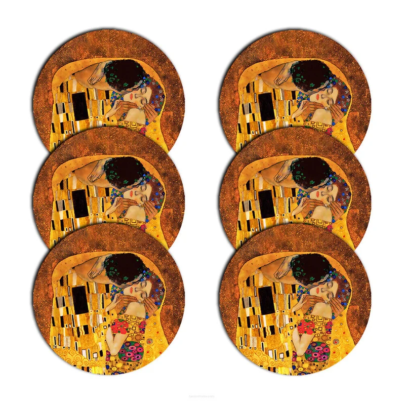 Set di 6 tovagliette Bertoni, rotonde, 33 cm, Kiss