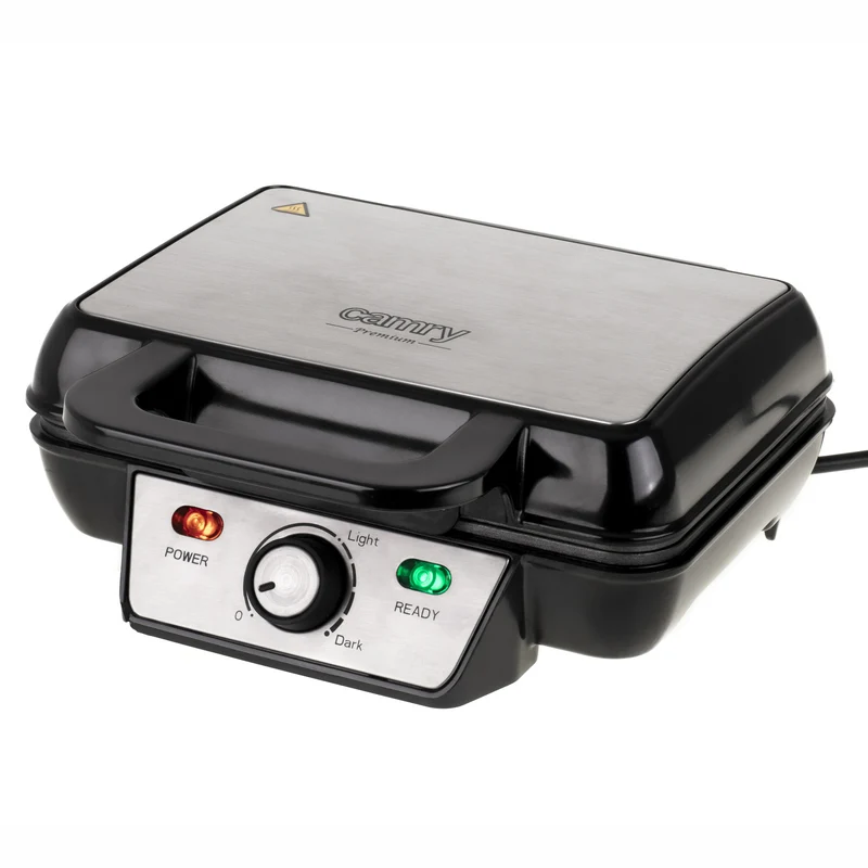La macchina per waffle Camry CR 3046 1600W cuoce 2 waffle XXL contemporaneamente