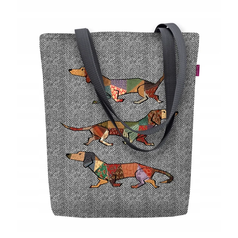 Borsa a tracolla in tela, chiusura lampo, dimensioni 36x40 cm, motivo stampato Joker