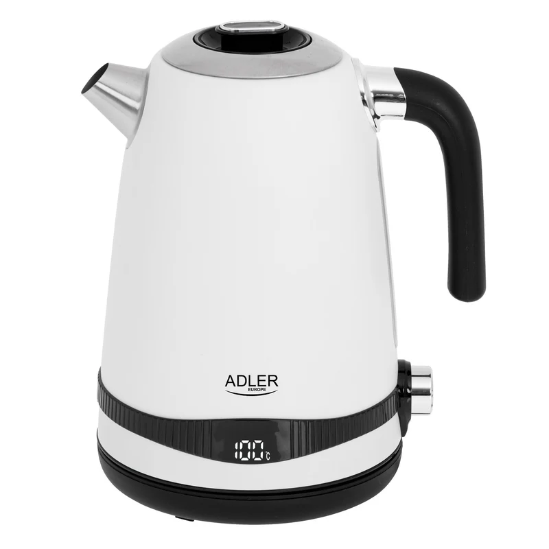 Bollitore elettrico Adler, senza fili, display LCD, 2200 W, 1,7 L, AD 1295w