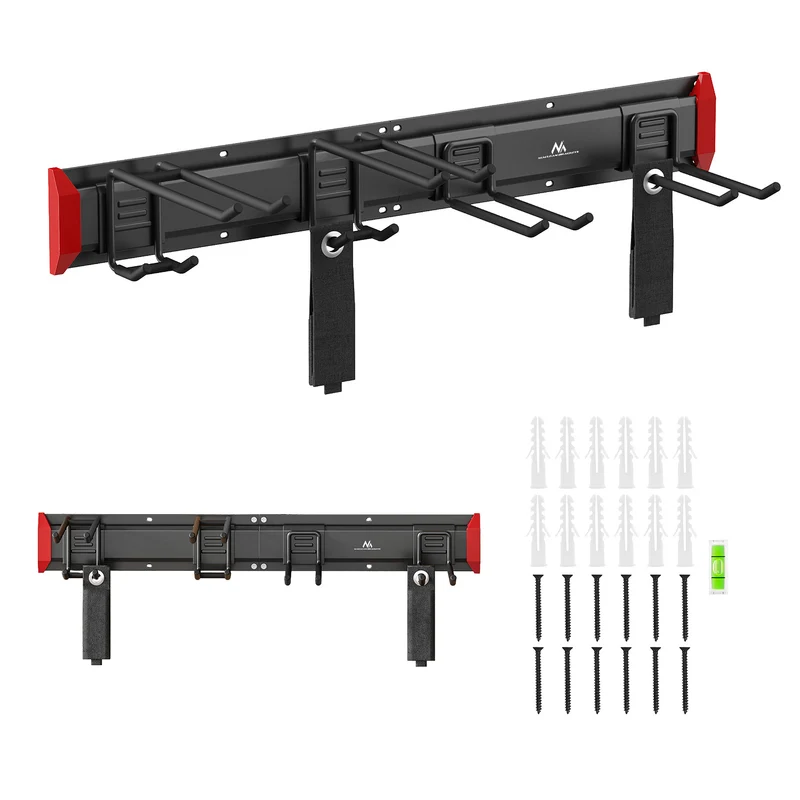 Organizer da parete per attrezzi Maclean, in acciaio, carico massimo 136 kg, larghezza 816 mm, MC-178