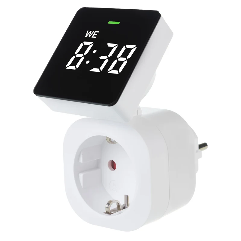 Interruttore orario digitale GreenBlue - timer, carico massimo 16A, IP20, GB610 F