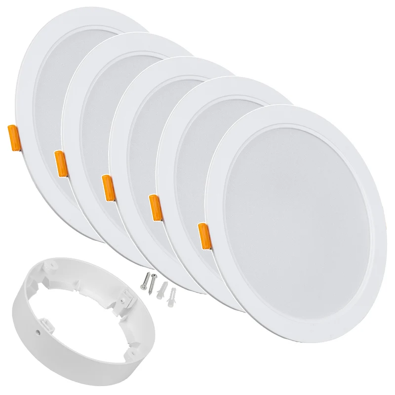 5x Pannello a soffitto Maclean LED, montaggio a incasso SLIM, 18W, bianco neutro 4000K, 170*26mm, 1800 lm, MCE372 R + adattatore di superficie MCE377 R