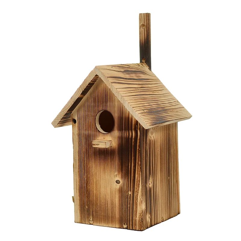 Casetta per uccelli pieghevole in legno 25x33x13 cm cotta a legna