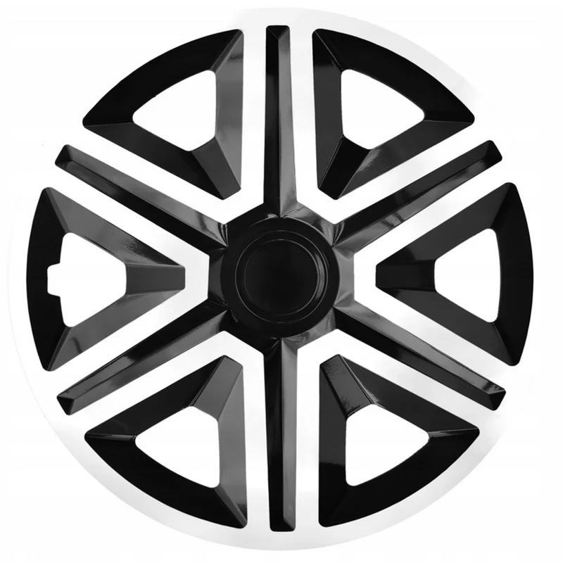 Set di coprimozzi ACTION da 16" doppio colore bianco/nero 4 pezzi