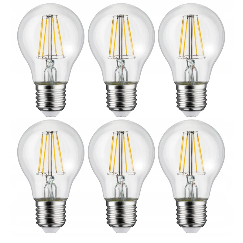 6x Maclean, Filamento LED E27, 8W, 230V, WW bianco caldo 3000K, 806lm, Retro edison decorativo, MCE268