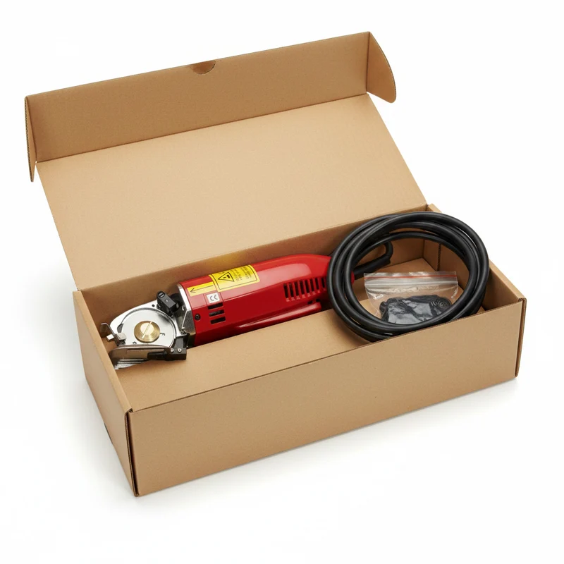 TAGLIERINA ELETTRICA ROTATIVA PROFESSIONALE ALL STAR 50W – LAMA 50 mm CON AFFILATORE INTEGRATO – PER TESSUTI, PELLE, CARTONE E MATERIALI TECNICI