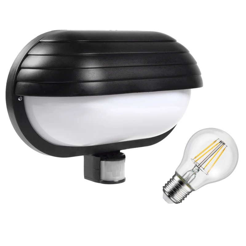 Apparecchio a parete Maclean, con sensore PIR, max. 60W, 180°, MCE33B + LED 8W
