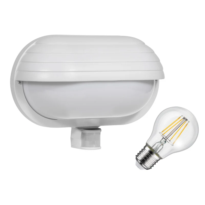 Apparecchio a parete Maclean, con sensore PIR, max. 60W, 180°, MCE33 W + LED 8W