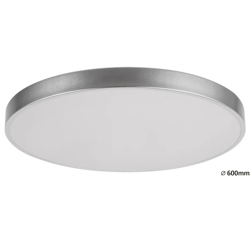 Lampada da soffitto Tesia, ind. Ceil.LED 60W, argento,Diametri 60cm - plafoniera da soffitto