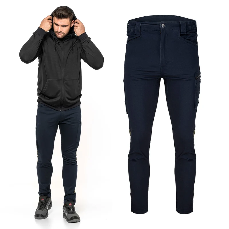 Pantaloni in vita TUBBOS in blu navy/oliva, taglia 48