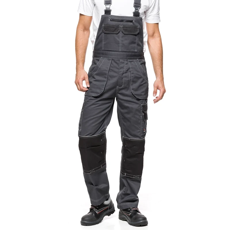 PANTALONE CON SALOPETTE HELIOS GRIGIO-NERO Taglia 58 (108-113)